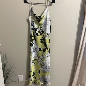 Sara Michelle Floral silk dress Spaghetti Strap Top L